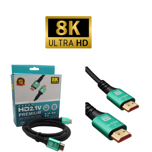 8K HD2.1V Premium 1.5 Metre HDMI Kablo