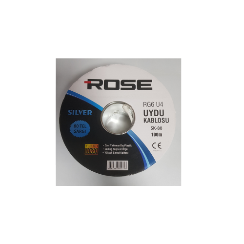 Rose Silver RG6 U4 80 Tel Anten Kablosu