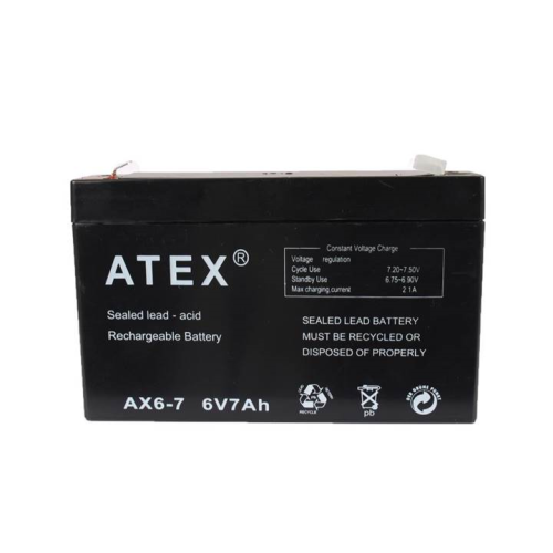 Atex 6 Volt 7 Amper Akü